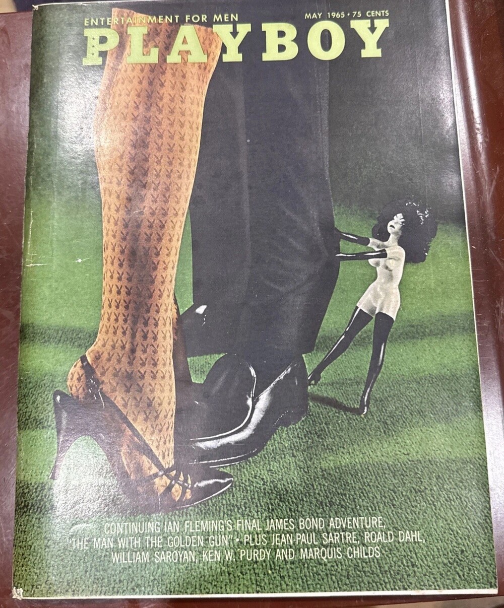 Playboy Magazine May 65’ Maria McBane Centerfold Ian Fleming Man Golden Gun Read